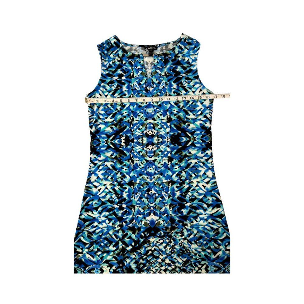 NWT LAVANYA Womens Sleeveless Dress Multicolor Size Small Geometric Design - Picture 2 of 4